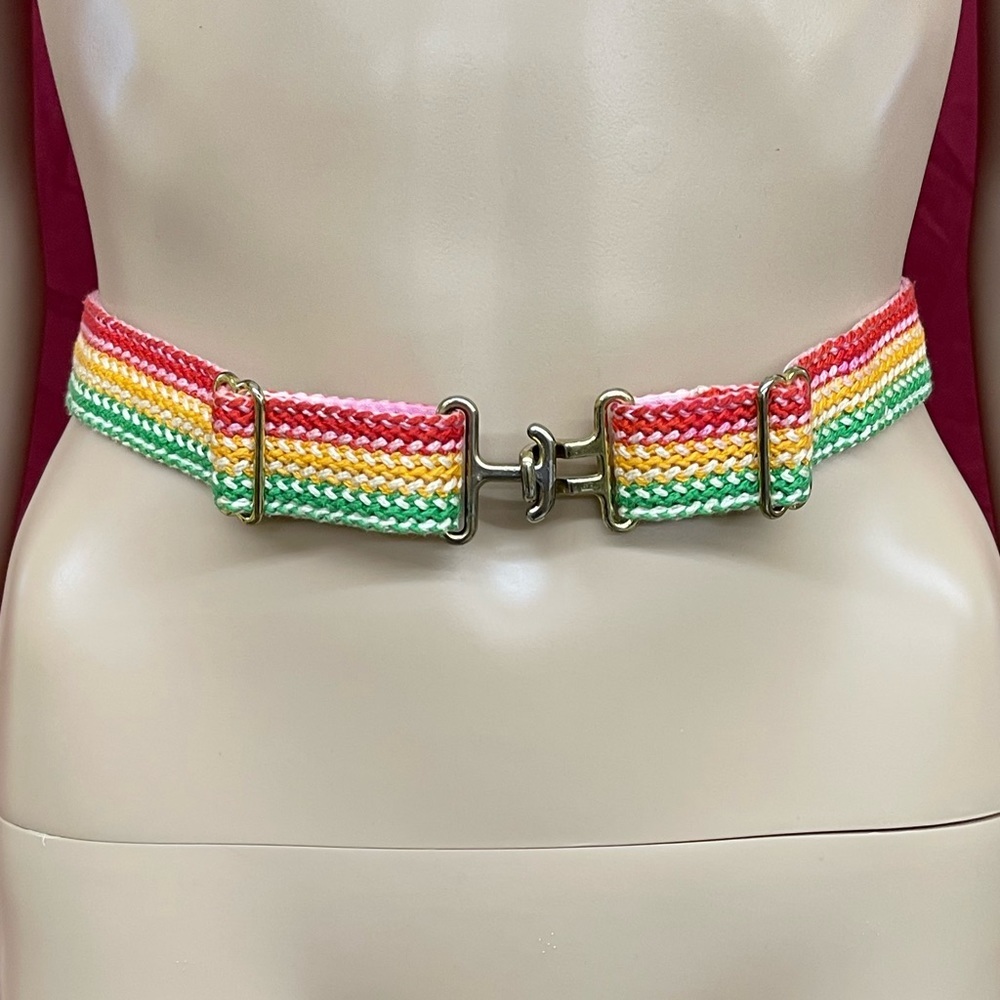 Vintage Woven Rainbow belt adjustable size small-large